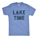 Mens Lake Time T Shirt Funny Vacation Getaway Boating Lovers Tee For Guys