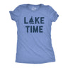 Womens Lake Time T Shirt Funny Vacation Getaway Boating Lovers Tee For Ladies