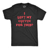 Mens I Left My Coffin for This T Shirt Funny Spooky Halloween Vampire Joke Tee for Guys