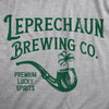 Womens Leprechaun Brewing Co T Shirt Funny St Pattys Day Parade Beer Ale Company Tee For Ladies
