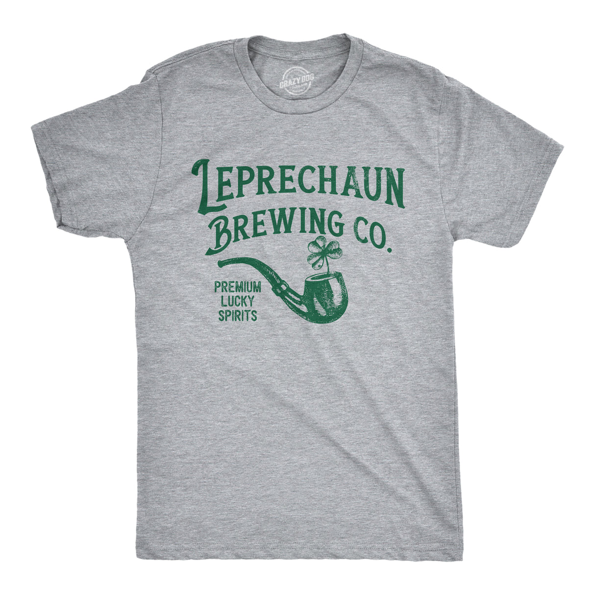 Mens Leprechaun Brewing Co Funny St Patricks Day T Shirt Drinking Tee For Men