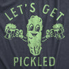 Mens Lets Get Pickled T Shirt Funny Beer Drinking Partying Pickle Lovers Tee For Guys