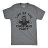 Mens Life of the Christmas Party T Shirt Funny Xmas Evil Krampus Partying Joke Tee for Guys