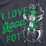 Womens Funny T Shirts I Love Good Pot St Patricks Day Graphic Tee For Women