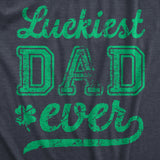 Mens Funny T Shirt Luckiest Dad Ever St Patricks Day Graphic Tee For Guys