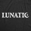 Mens Lunatic T Shity Funny Crazy Moon Lunar Phases Lover Tee For Guys