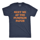 Mens Meet Me At The Pumpkin Patch T Shirt Funny Halloween Fall Season Lovers Tee for Guys