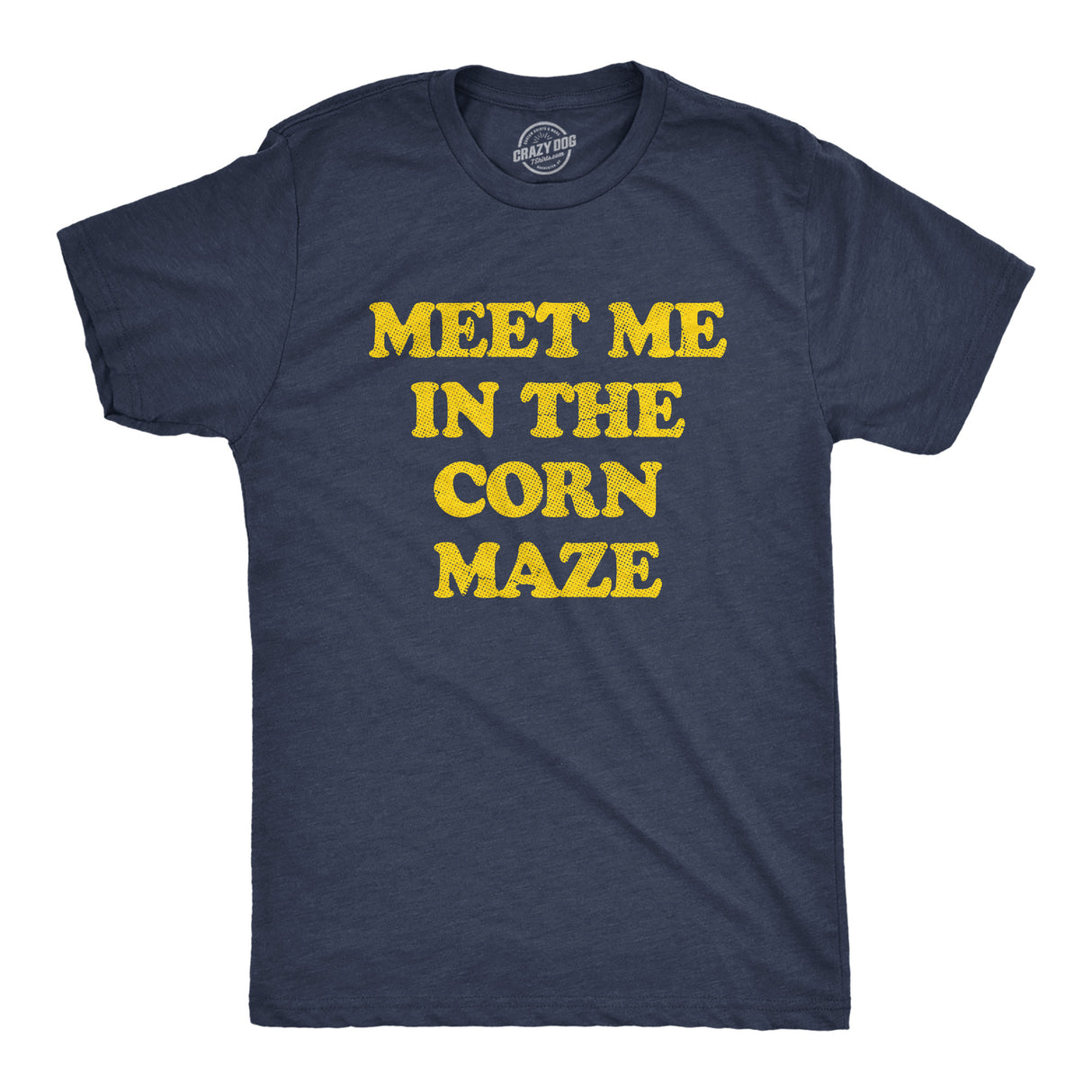 Mens Meet Me In The Corn Maze T Shirt Funny Halloween Fall Season Lovers Tee for Guys