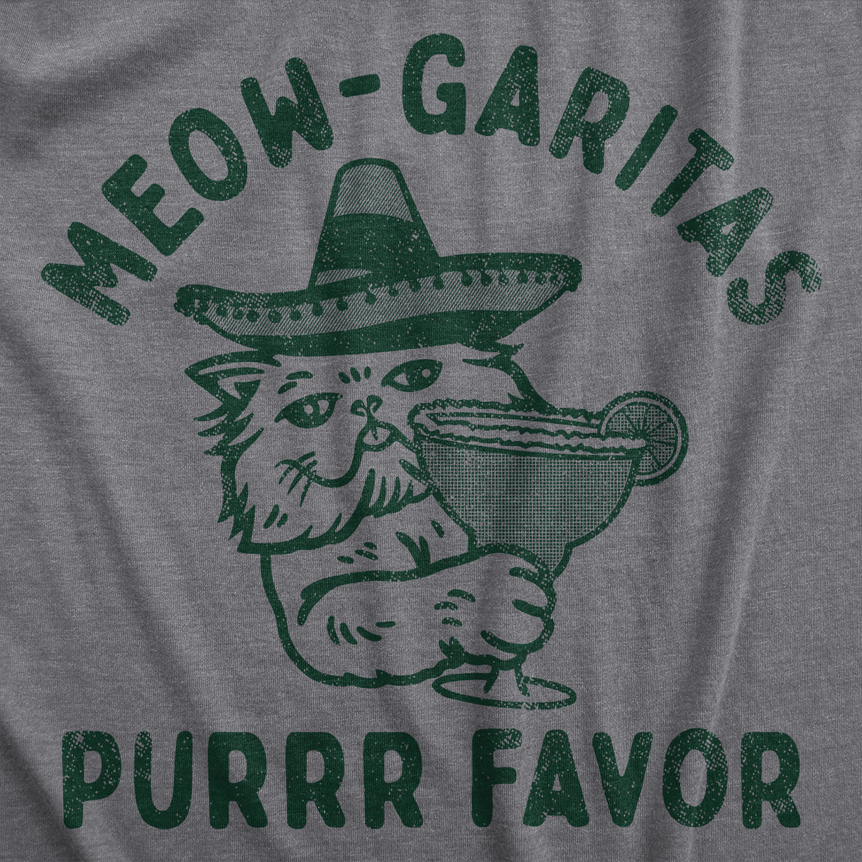 Mens Meow Garitas Purrr Favor T Shirt Funny Kitten Lovers Mixed Cocktail Drinking Joke Tee For Guys