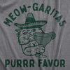 Womens Meow Garitas Purrr Favor T Shirt Funny Kitten Lovers Mixed Cocktail Drinking Joke Tee For Ladies