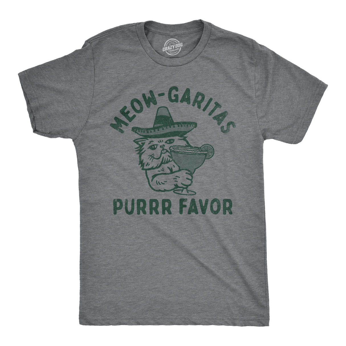 Mens Meow Garitas Purrr Favor T Shirt Funny Kitten Lovers Mixed Cocktail Drinking Joke Tee For Guys