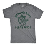 Mens Meow Garitas Purrr Favor T Shirt Funny Kitten Lovers Mixed Cocktail Drinking Joke Tee For Guys