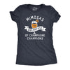Womens Mimosas The Breakfast Of Champagne Champions T Shirt Funny Brunch Joke Tee For Ladies
