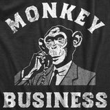 Mens Monkey Business T shirt Funny Primate Office Job Joke Tee For Guys