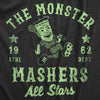 Mens The Monster Mashers All Stars T Shirt Funny Halloween Baseball Team Tee For Guys