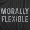 Womens Morally Flexible T Shirt Funny Ethics Moral Compass Joke Tee For Ladies