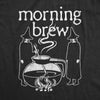 Mens Morning Brew T Shirt Funny Witch Potion Coffee Pot Joke Tee For Guys