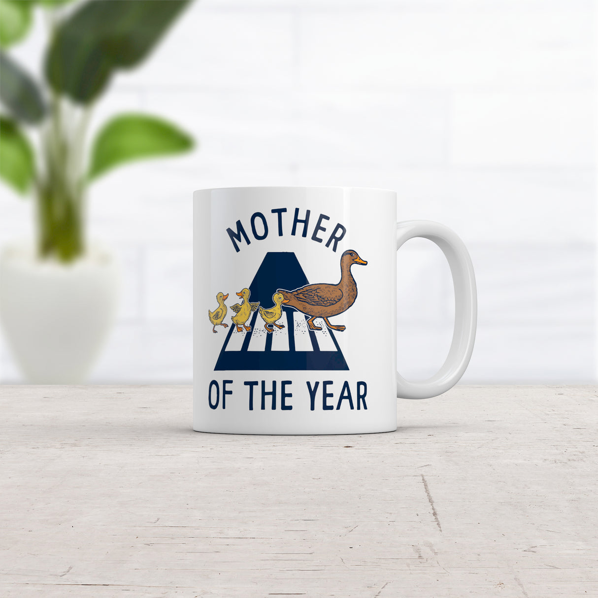 Mother of the Year Mug Funny Cute Momma Duck Street Crossing Novelty Cup-11oz