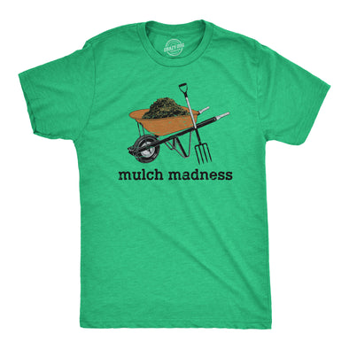 Mens Mulch Madness T Shirt Funny Gardening Compost Soil Joke Tee For Guys