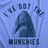 Womens Ive Got The Munchies T Shirt Funny Shark Bite Attack Eating Joke Tee For Ladies