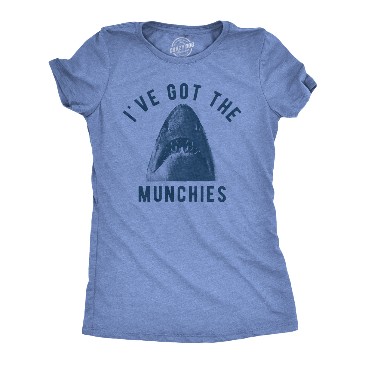 Womens Ive Got The Munchies T Shirt Funny Shark Bite Attack Eating Joke Tee For Ladies