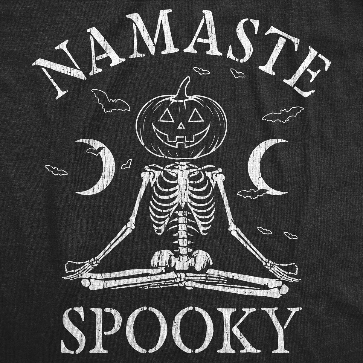 Mens Namaste Spooky T Shirt Funny Halloween Meditation Lovers Joke Tee For Guys