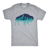 Mens Nature Bison T Shirt Funny Cool Outdoor Lovers Buffalo Tee For Guys