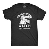 Mens Neighborhood Watch T Shirt Funny Elderly Lookout Surveillance Joke Tee For Guys