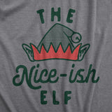 The Nice Ish Elf Baby Bodysuit Funny Good Behavior Xmas Elves Joke Jumper For Infants