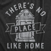 Womens Theres No Place Like Home T Shirt Funny Halloween Graveyard Tombstone Joke Tee For Ladies