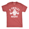 Mens O Swoley Night T Shirt Funny Xmas Buff Ripped Santa Claus Joke Tee For Guys