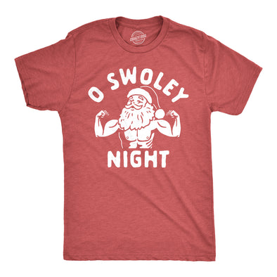 Mens O Swoley Night T Shirt Funny Xmas Buff Ripped Santa Claus Joke Tee For Guys