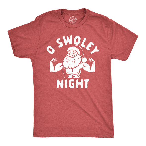 Mens O Swoley Night T Shirt Funny Xmas Buff Ripped Santa Claus Joke Tee For Guys