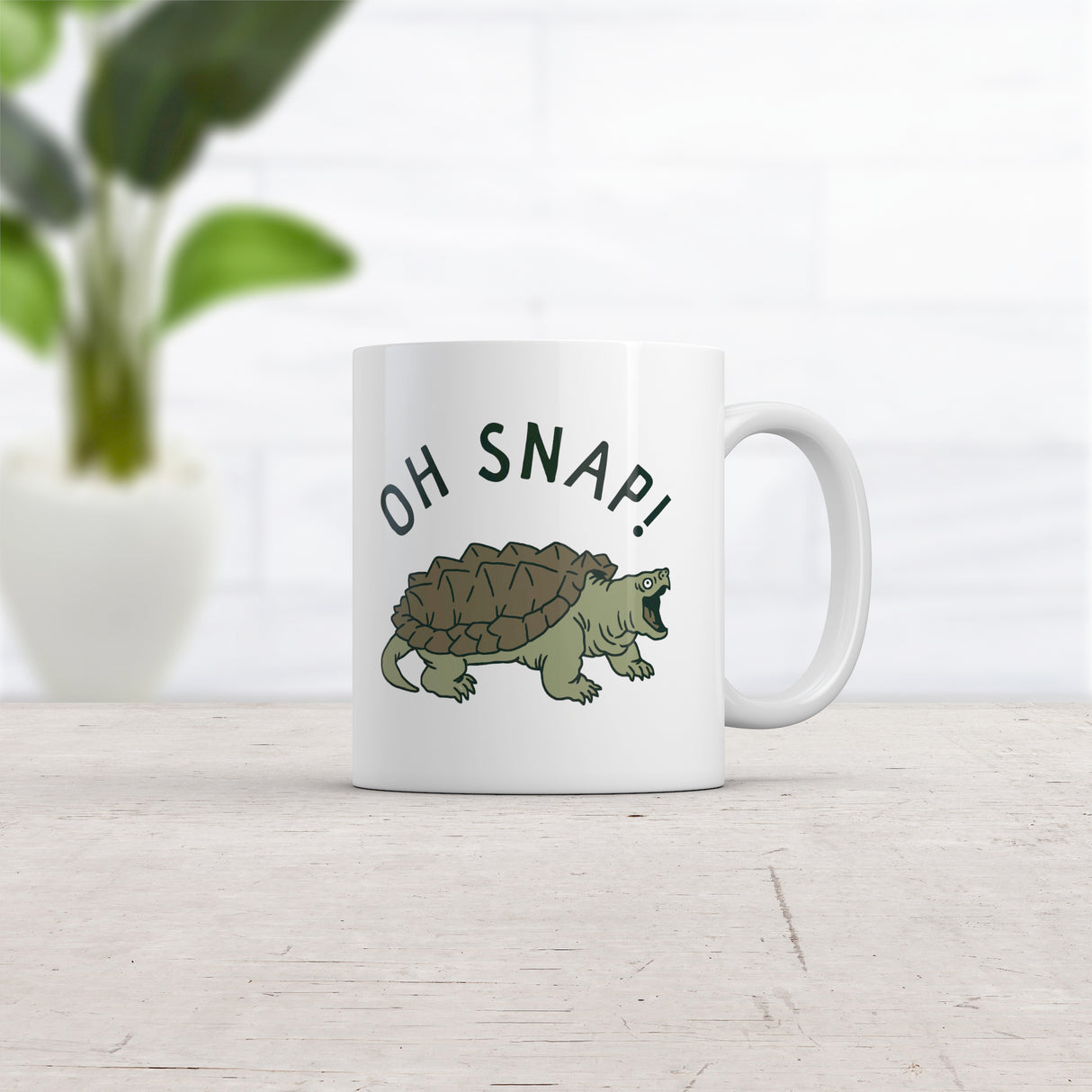 Oh Snap Mug Funny Snapping Turtle Joke Novelty Cup-11oz