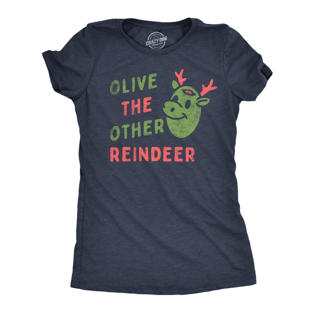 Womens Olive The Other Reindeer T Shirt Funny Xmas Song Lyrics Santas Sleigh Joke Tee For Ladies