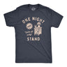 Mens One Night Stand T Shirt Funny Sarcastic Literal Wordplay Sex Joke Tee For Guys