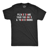 Mens Please Share Your Thoughts And Your Opinions T Shirt Funny Sarcastic Shut Up Joke Tee For Guys