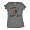 Womens Poppin Bottles T Shirt Funny Rx Medicine Pill Container Drug Joke Tee For Ladies