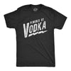 Mens Powered By Vodka T Shirt Funny Liquor Lovers Drinking Tee For Guys