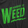 Mens Powered By Weed T Shirt Funny 420 Pot Smoking Joint Lovers Tee For Guys