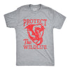 Mens Protect The Wildlife T Shirt Funny Fire Breathing Dragon Joke Tee For Guys