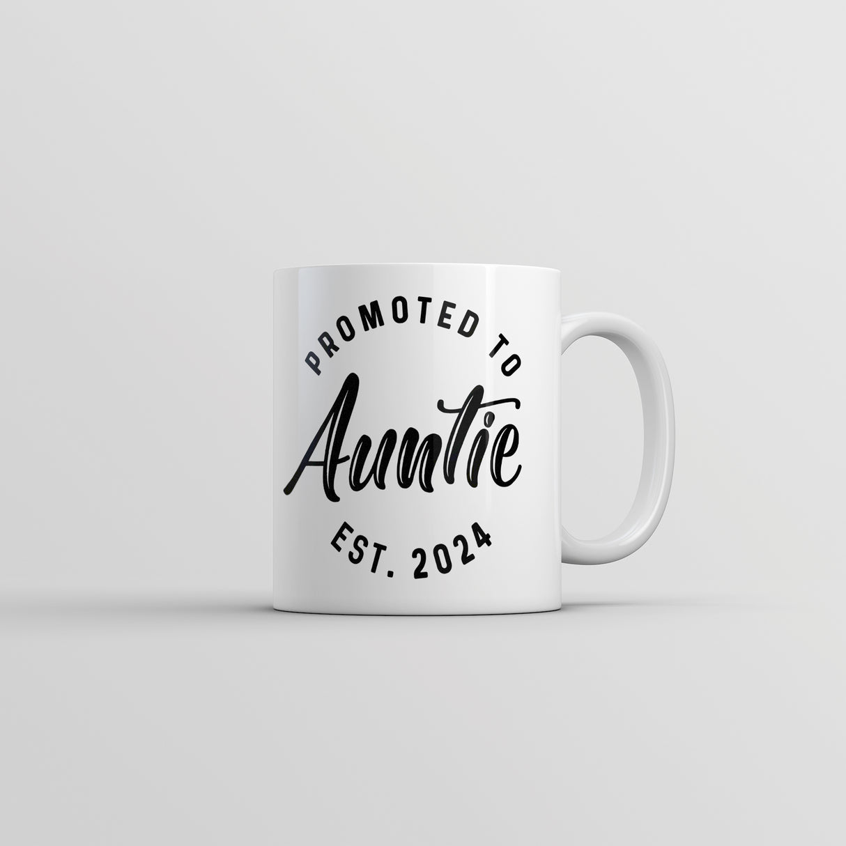 Promoted To Auntie 2024 Mug Funny Family Baby Announcement Coffee Cup Mug-11oz