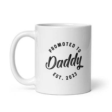 Promoted To Daddy 2023 Mug Funny Family Baby Announcement Coffee Cup-11oz