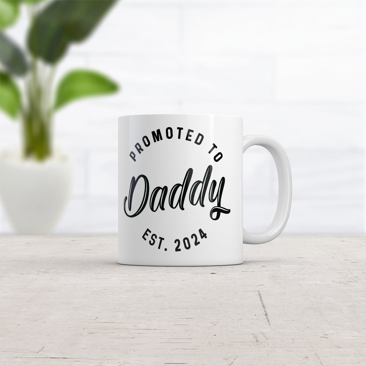 Promoted To Daddy 2024 Mug Funny Family Baby Announcement Coffee Cup-11oz