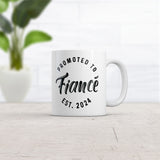 Promoted To Fiance 2024 Mug Funny Family Wedding Announcement Coffee Cup-11oz