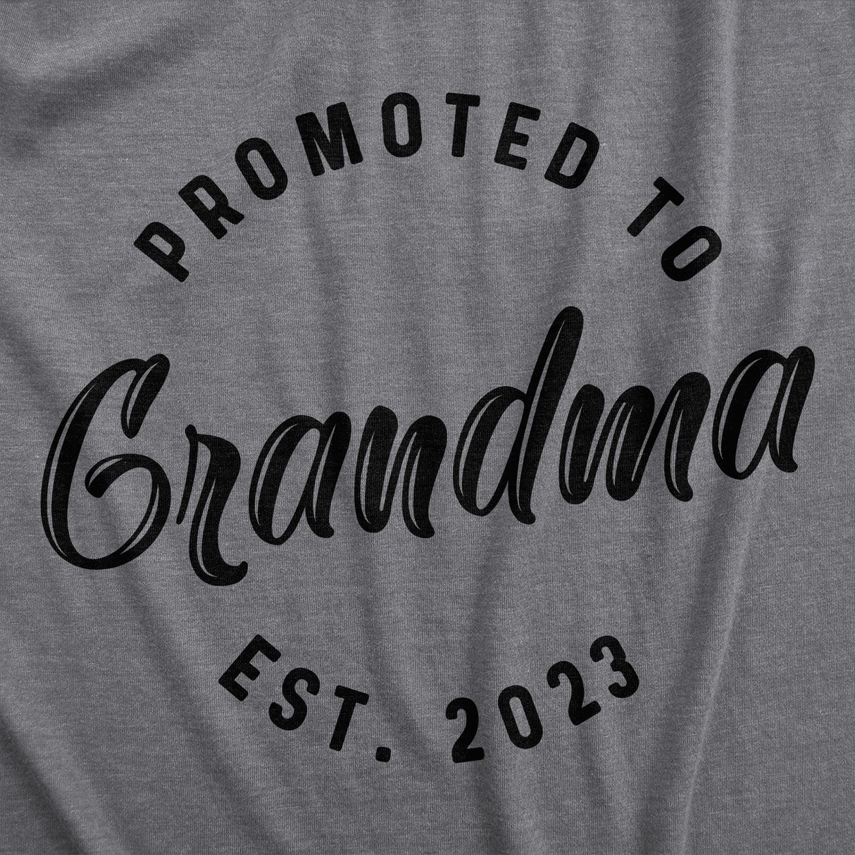 Womens Promoted To Grandma Est 2024 2023 2022 2021 or 2020 Tshirt Funny New Baby Family Grandmother Tee