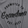 Womens Promoted To Grandma 2021 Tshirt Funny New Baby Family Graphic Tee