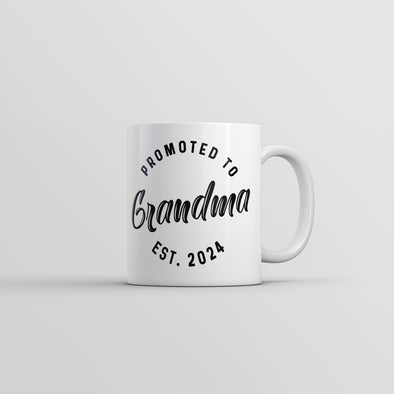 Promoted To Grandma 2024 Mug Funny Family Baby Announcement Coffee Cup-11oz