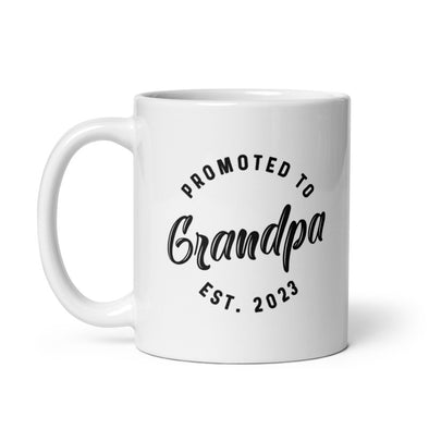 Promoted To Grandpa 2023 Mug Funny Family Baby Announcement Coffee Cup-11oz