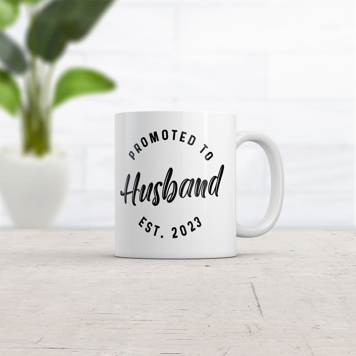 Promoted To Husband 2023 Mug Funny Family Wedding Announcement Coffee Cup-11oz